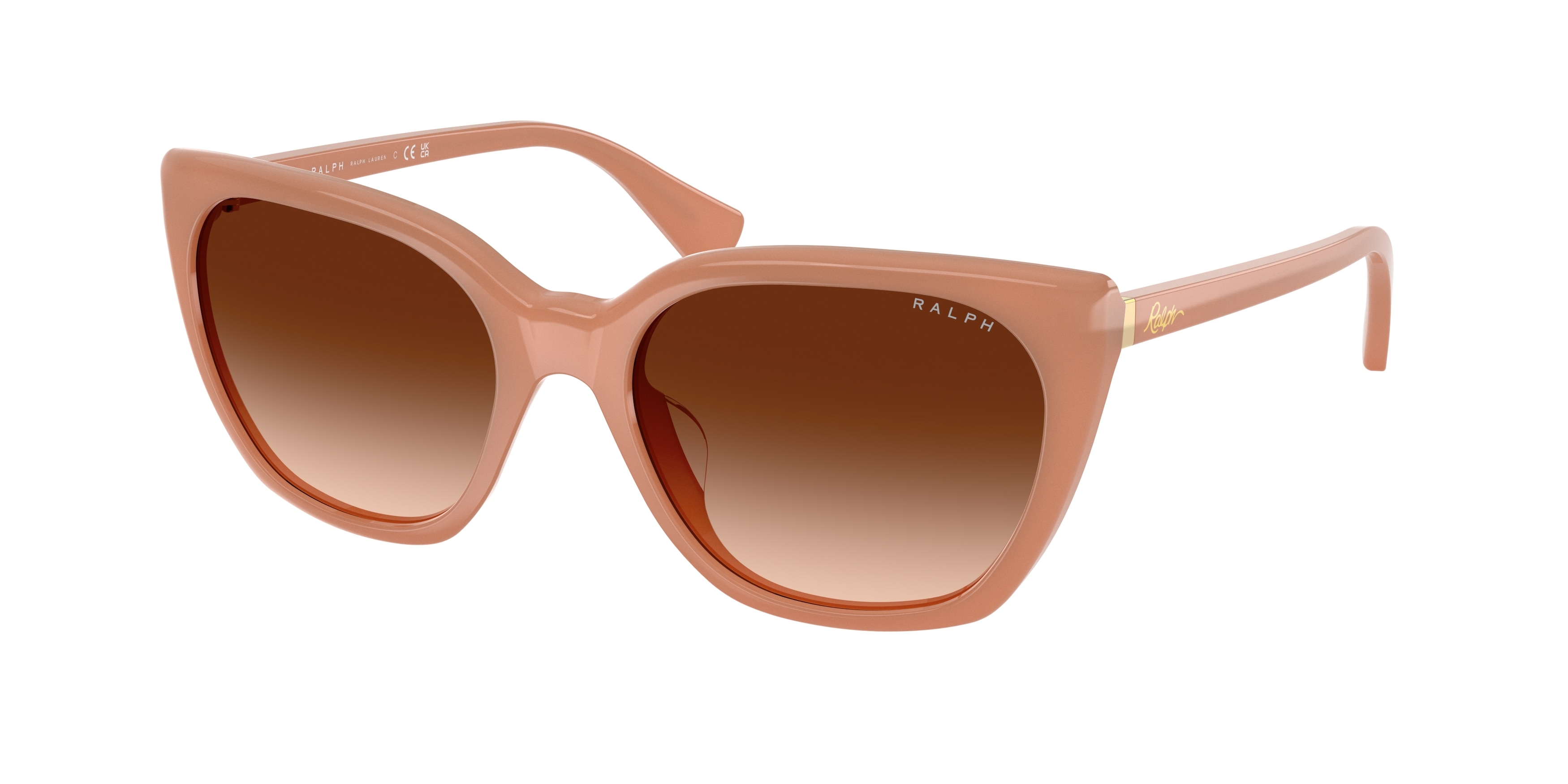 Ralph Lauren Damen RA5330U 623774 Sonnenbrillen Acetat Orange Braun Schmetterling Normal Schattiert-image
